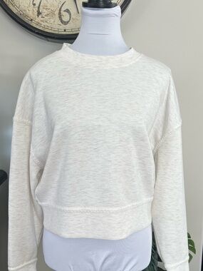 RD Style Heathered Cream Crewneck Sweatshirt Top